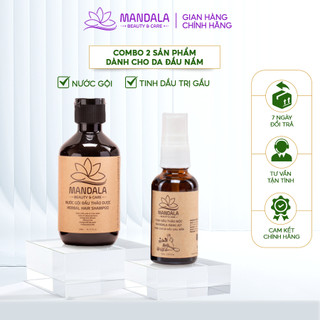 Nước Gội Thảo Dược Mandala 300ml, Tinh Dầu Thảo Mộc Dạng Xịt 30ml