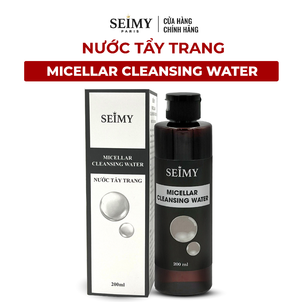 Nước tẩy trang Seimy - Micellar Cleansing Water làm sạch da chỉ với 1 bước , an toàn lành tính, dùng cho mọi loại da