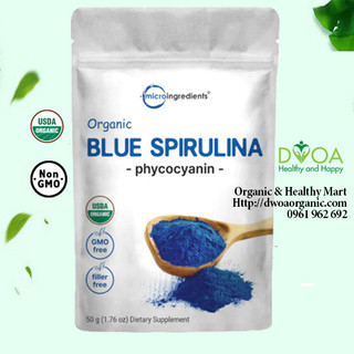 Bột Tảo Blue Spirulina Hữu Cơ MicroIngredients 60g