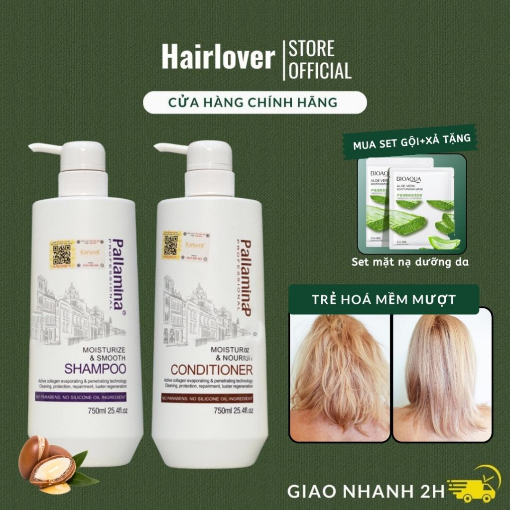 Dầu Gội Keratin Pallamina Professional 400ml phục hồi tóc mềm mượt, kiềm dầu Chính Hãng HAIRLOVER