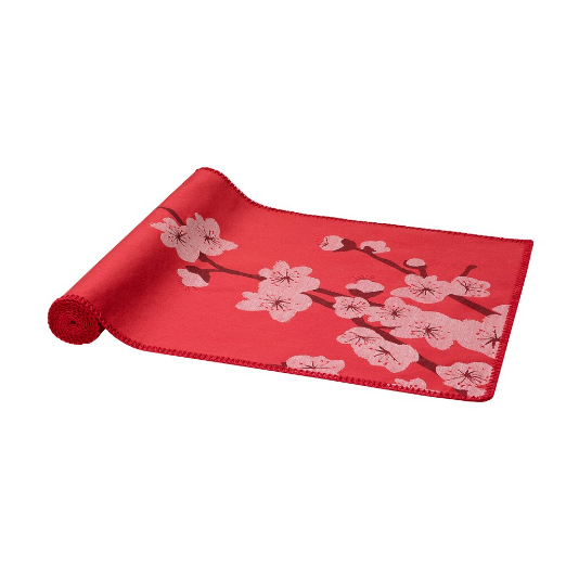 KHĂN TRẢI BÀN ĂN FÖSSTA IKEA - ĐỎ HOA VĂN 35x130 cm