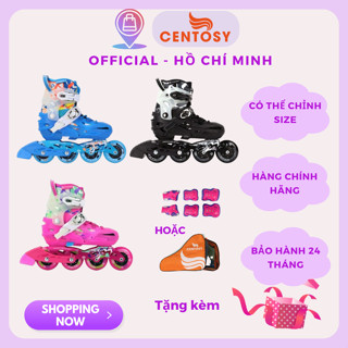 Giày Patin Trẻ Em Centosy S6S+ CENTOSY phiên bản mới bánh cao su đặc cho bé trai bé gái