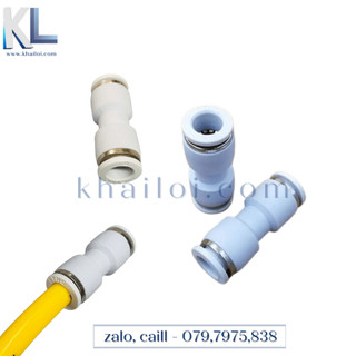Nối nhanh 2 đầu ống khí nén ypu stnc - nối thẳng ống pu stnc ypu khí nén