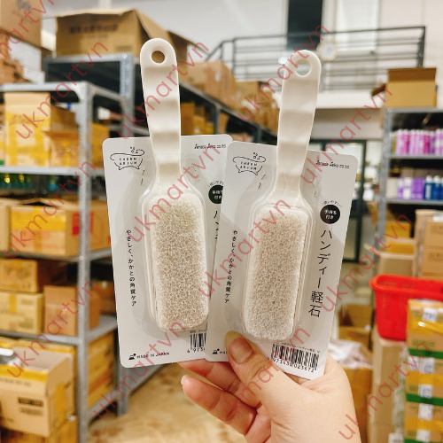 Bàn chải chà gót chân bằng đá san hô SANADA SEIKO THERMALIUM Nhật Bản