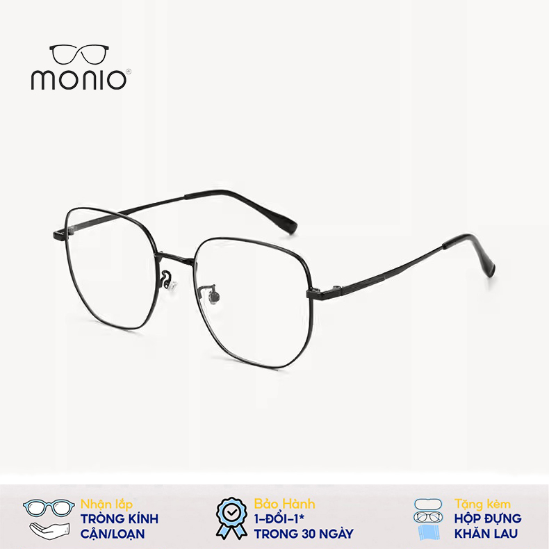 Gọng Kính Vuông Nam Nữ MONIO HS8970 Chất Liệu Kim Loại Thanh Mảnh Màu Sắc Thời Trang
