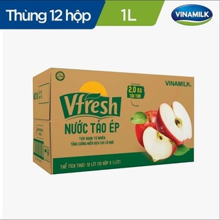 Thùng 12 hộp nước táo ép vfresh 1l