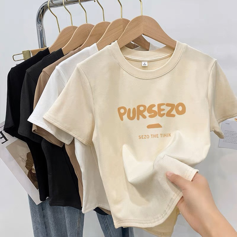 Áo Thun Croptop nữ dáng baby tee Pusezo ❤️Pinkee❤️ áo baby tee tay ngắn cổ tròn Hàn Quốc Ma063 | BigBuy360 - bigbuy360.vn