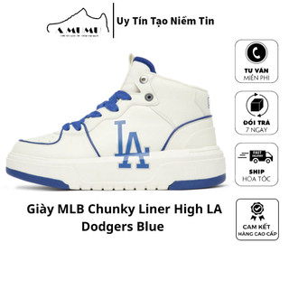 Giày mlb chunky la liner xanh biển, màu đen cổ thấp đế cao 5cm. mlb chunky lahàng chuẩn cao cấp