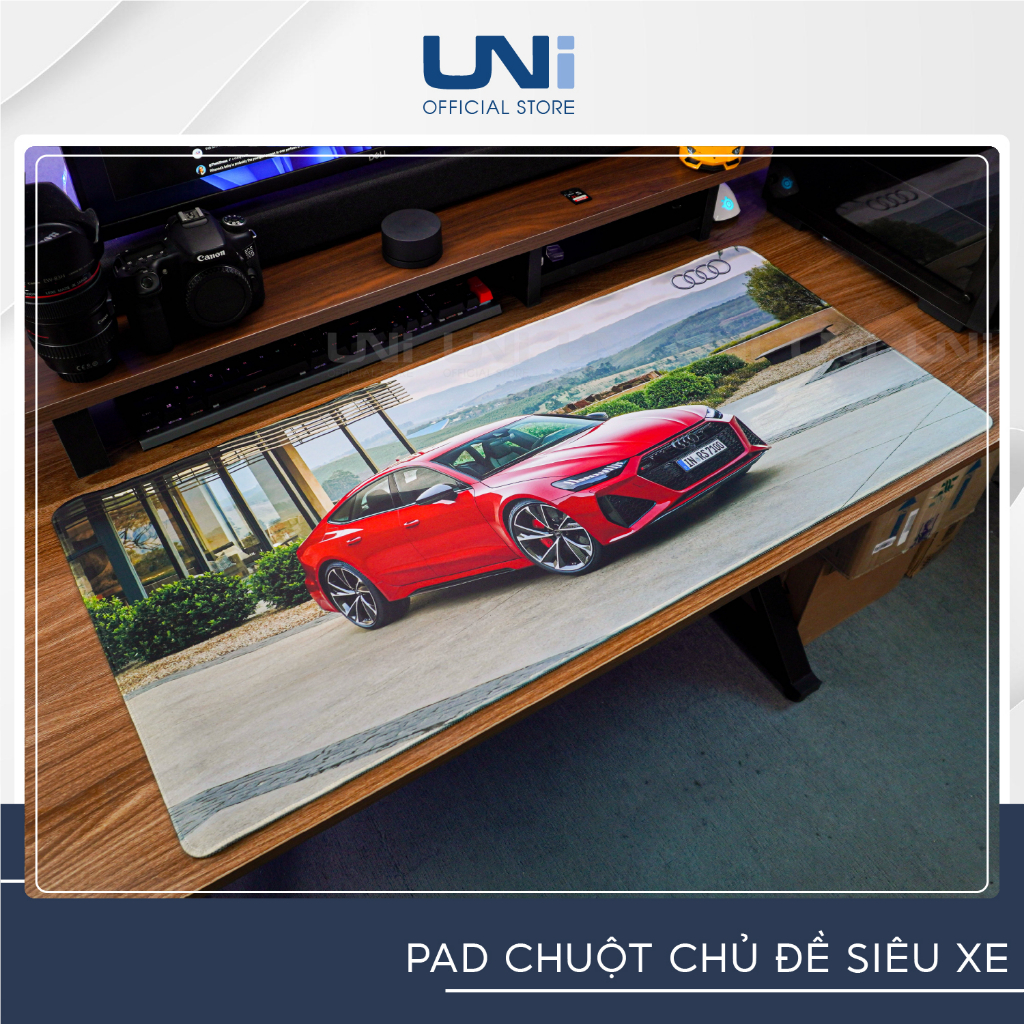 Pad Chuột Cỡ Lớn Siêu Xe Audi Kích Thước 90x40, 80x30 - Unistore