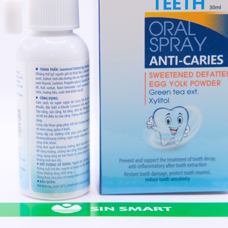 Xịt chống sâu răng UPTEETH dành cho trẻ nhỏ, chống mảnh bám, ố vàng chuẩn nha khoa 30ml midkid