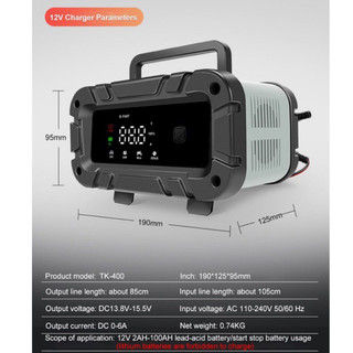 Sạc bình ắc quy 12v2AH-100AH E-FAST model: TK-400 bản quốc tế