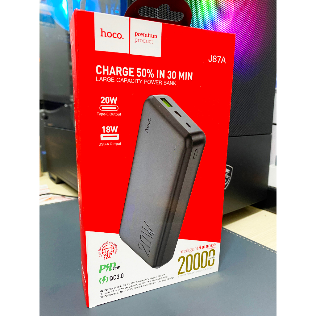 SẠC DỰ PHÒNG SẠC NHANH HOCO. 20W 20000mAh 10000mAh 30000mah