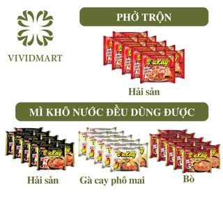 [SET 10 GÓI] - ACECOOK - Mì Siukay 4 vị: siêu cay hải sản, Siucay gà cay phô mai, siu kay bò, phở trộn Siukay hải sản