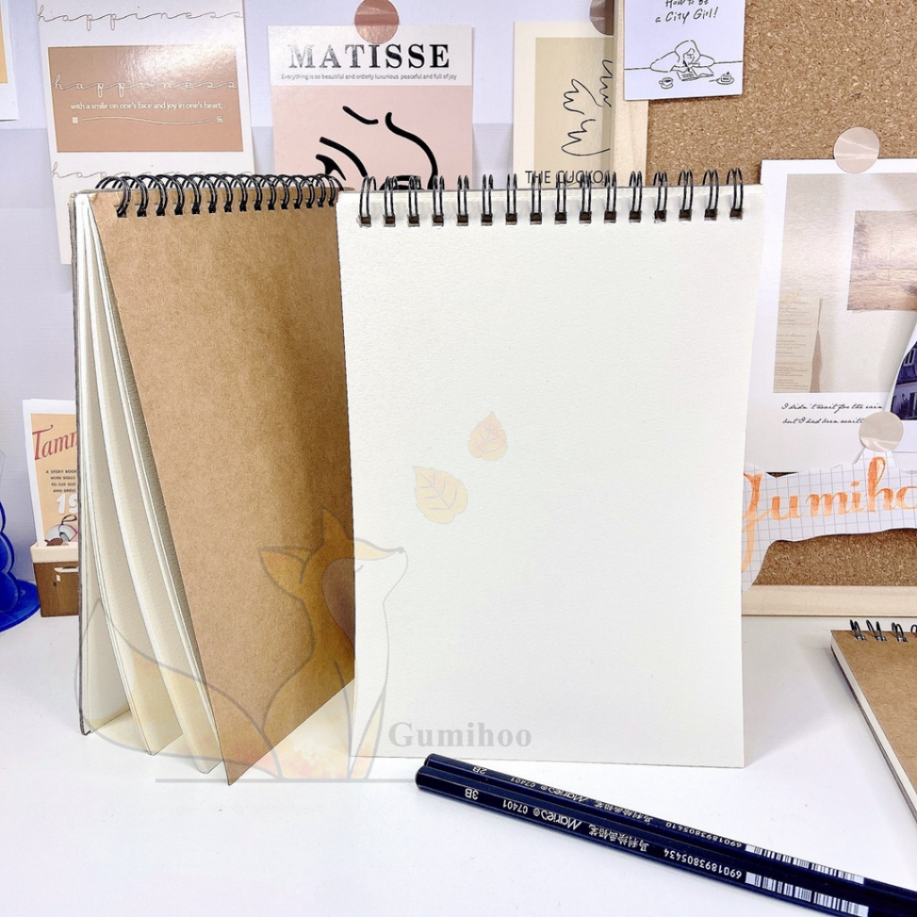 Sketchbook - Sổ tay vẽ chì phác thảo Gumihoo - 120gsm giấy kem trơn