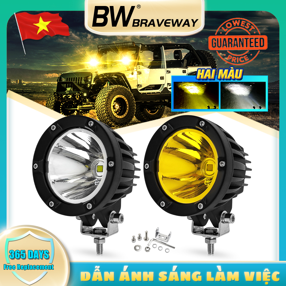 4Inch Tròn Led Đèn Pha Ô Tô Siêu Sáng 12-48V Dặm Đảo Chiều Đèn Lái Phụ Trợ Đèn Pha Cho Ô Tô 4X4 Xe Tải