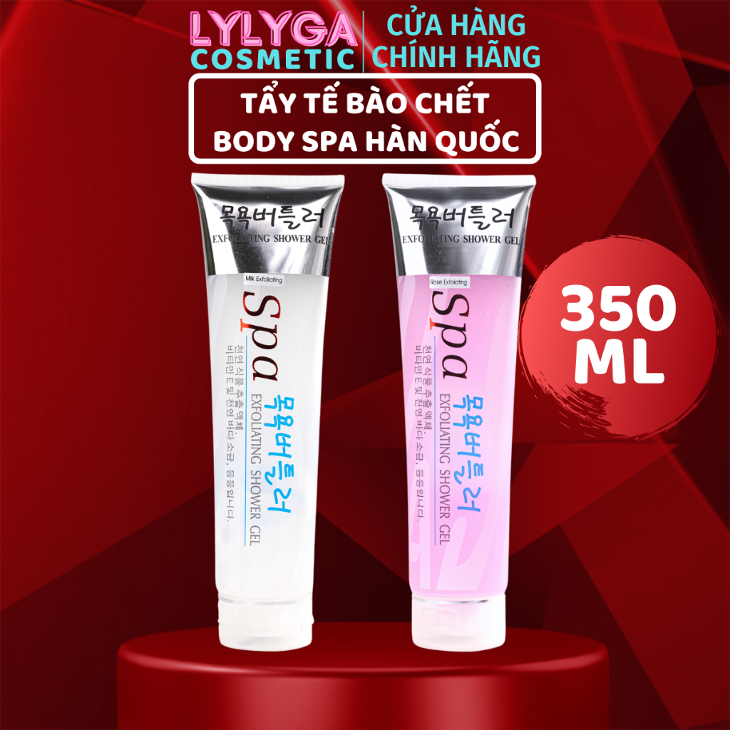 Tẩy Tế Bào Chết Spa Hàn Quốc 350Ml - Gel Tẩy Tế Bào Chết Toàn Thân, Dưỡng Da Trắng Sáng, Tẩy Da Chết Body Tt01