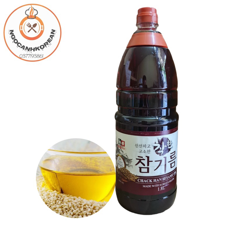 Dầu mè / dầu vừng Hàn Quốc Chakhan Nongwoo 1.8L