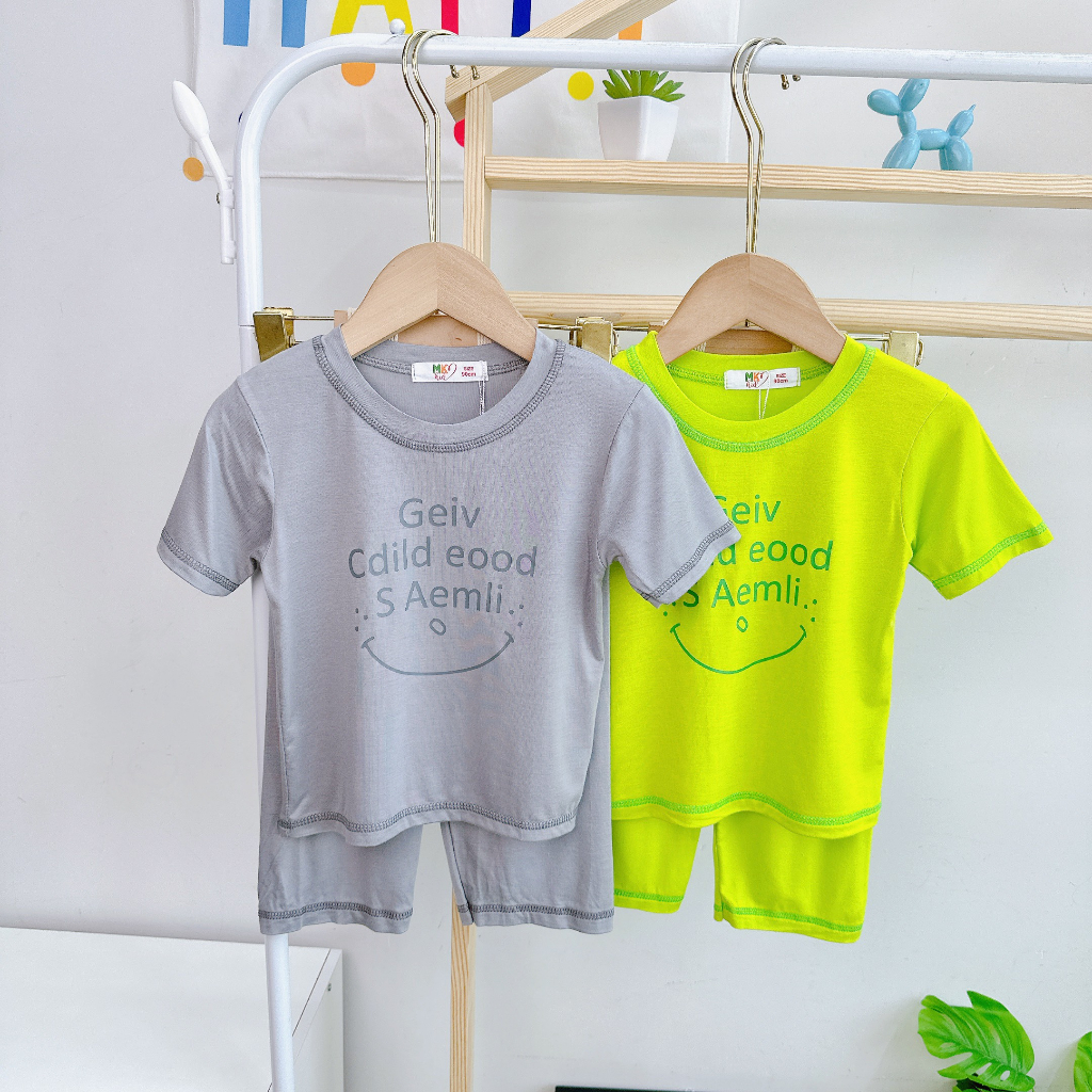 Bộ Lửng MK KID Cho Bé 8-26KG 💖 Bộ Tay Lửng Cho Bé Trai Bé Gái 💖 Chất Thun Lạnh Siêu Mềm Mịn Mát Thấm Hút Mồ Hôi.