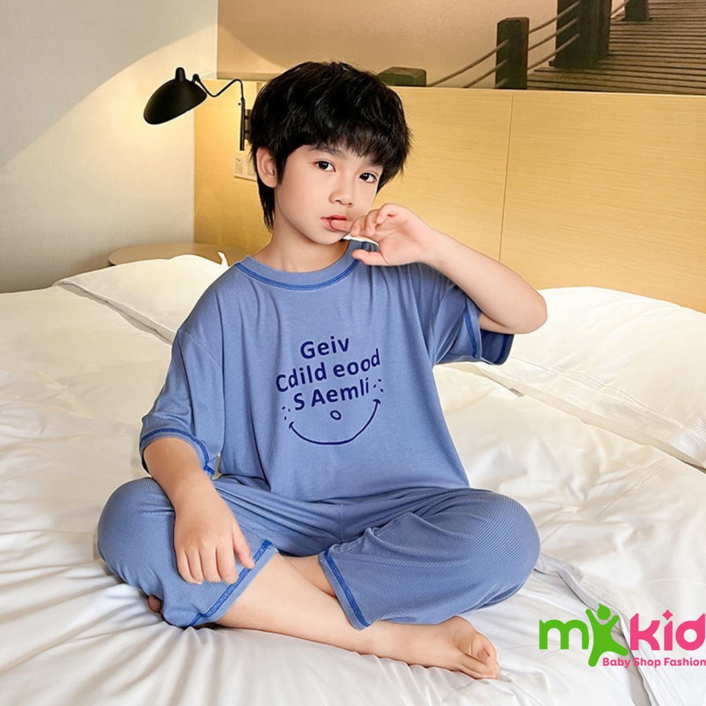 Bộ Lửng MK KID Cho Bé 8-26KG 💖 Bộ Tay Lửng Cho Bé Trai Bé Gái 💖 Chất Thun Lạnh Siêu Mềm Mịn Mát Thấm Hút Mồ Hôi.