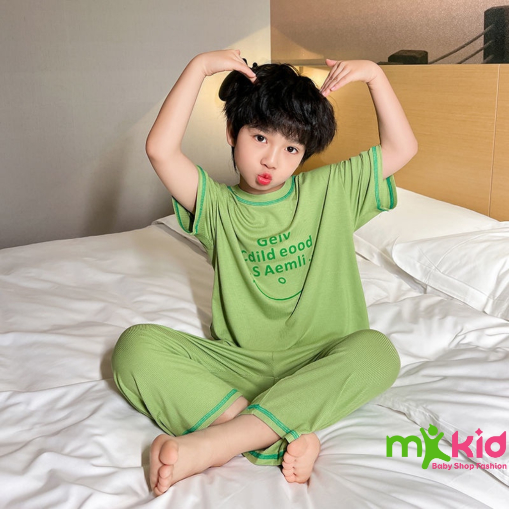 Bộ Lửng MK KID Cho Bé 8-26KG 💖 Bộ Tay Lửng Cho Bé Trai Bé Gái 💖 Chất Thun Lạnh Siêu Mềm Mịn Mát Thấm Hút Mồ Hôi.