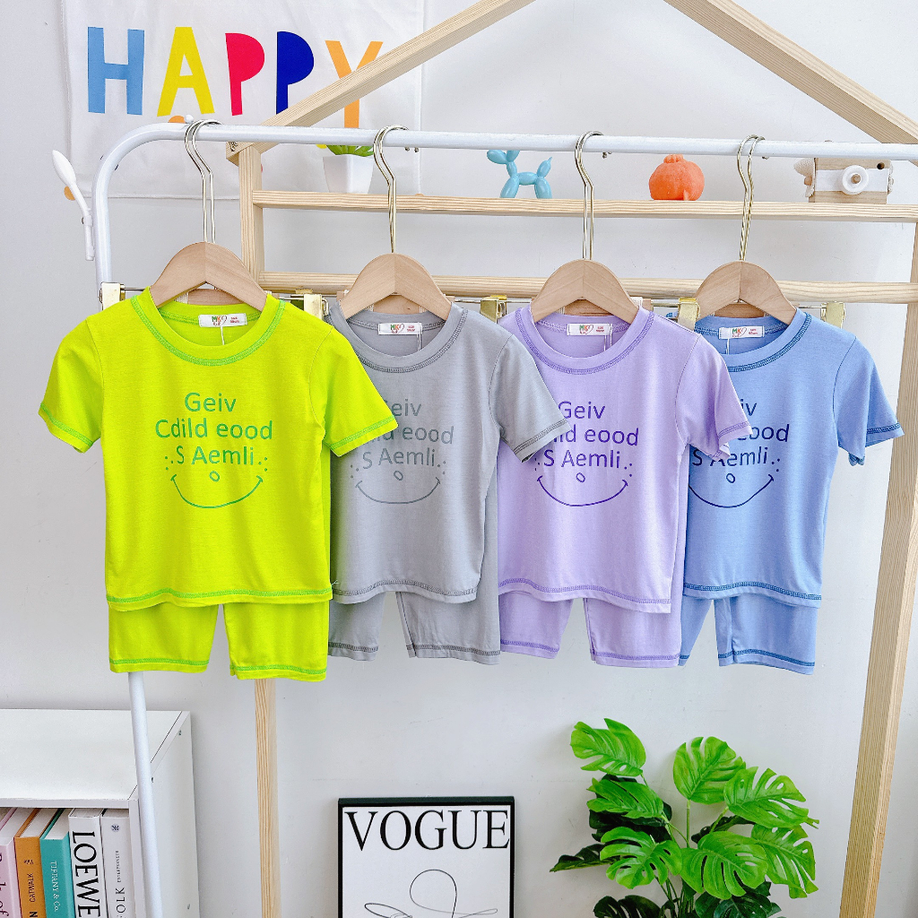 Bộ Lửng MK KID Cho Bé 8-26KG 💖 Bộ Tay Lửng Cho Bé Trai Bé Gái 💖 Chất Thun Lạnh Siêu Mềm Mịn Mát Thấm Hút Mồ Hôi.