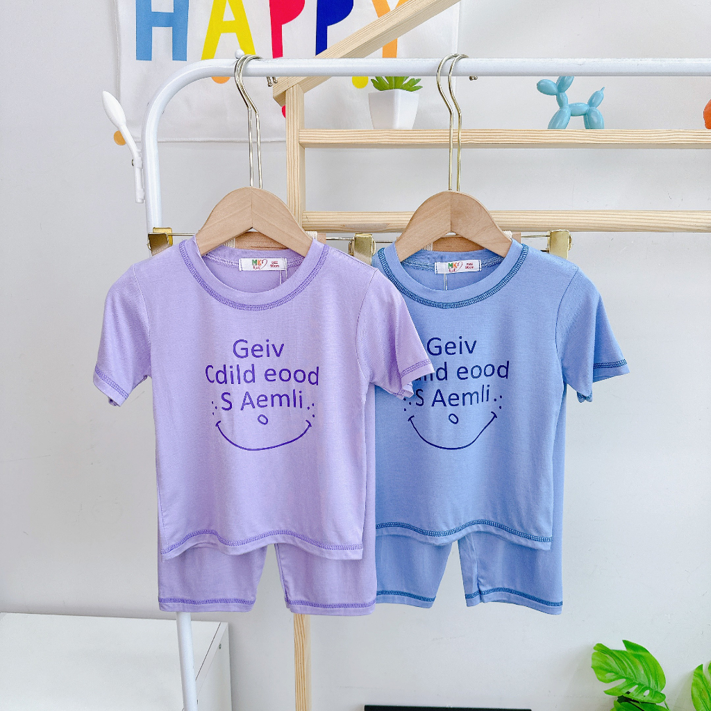 Bộ Lửng MK KID Cho Bé 8-26KG 💖 Bộ Tay Lửng Cho Bé Trai Bé Gái 💖 Chất Thun Lạnh Siêu Mềm Mịn Mát Thấm Hút Mồ Hôi.