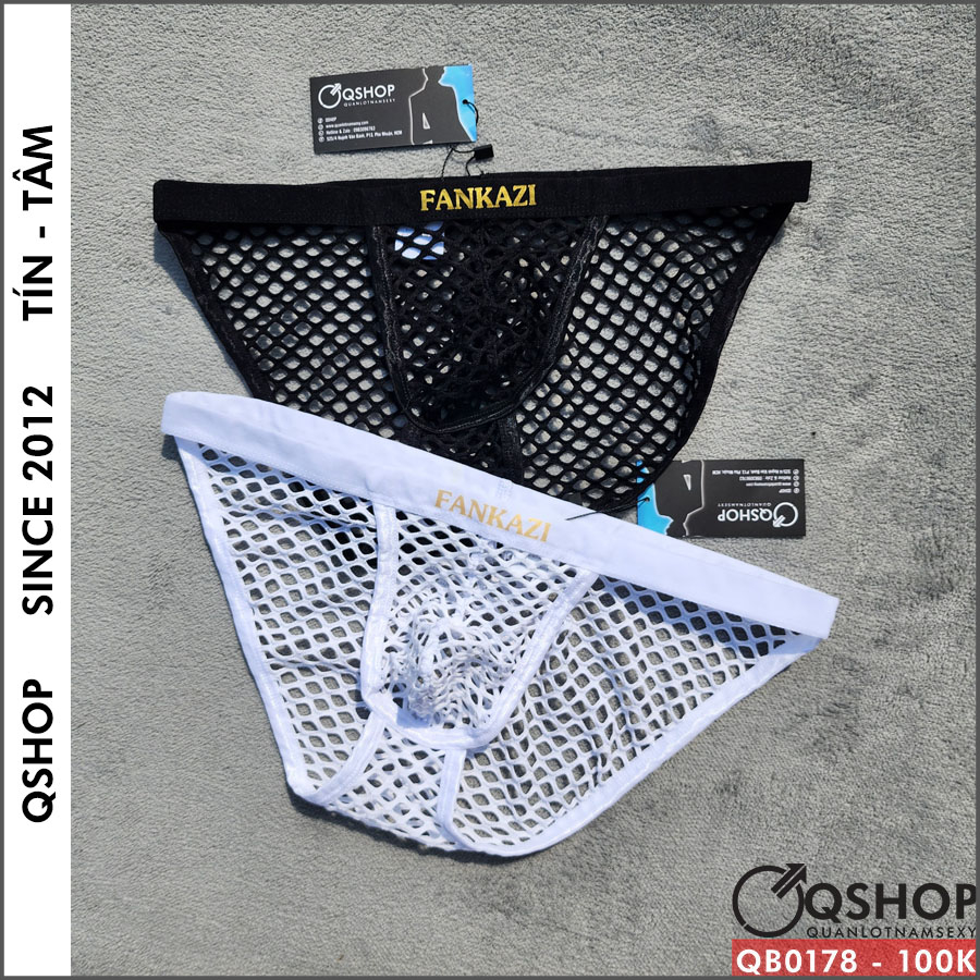 Quần lót tam giác hỡ sườn nam thun lưới lỗ QSHOP QB0178