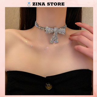 Choker nữ hình nơ to siêu sang chảnh