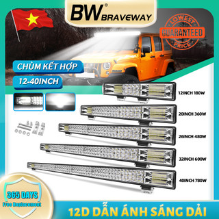 3 hàng 12" 22" 32" 42" thanh đèn led offroad thanh led combo đèn led làm đèn thanh 12v 24v cho 4x4 4wd suv atv xe ô tô