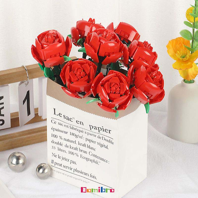 77 CHI TIẾT | Bộ đồ chơi lắp ráp Lego hoa hồng DIY Sáng tạo đồ chơi xếp hình Hoa hồng Mô hình trẻ em gái