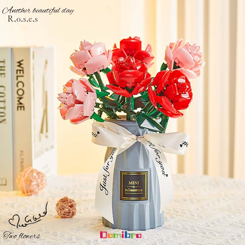 77 CHI TIẾT | Bộ đồ chơi lắp ráp Lego hoa hồng DIY Sáng tạo đồ chơi xếp hình Hoa hồng Mô hình trẻ em gái