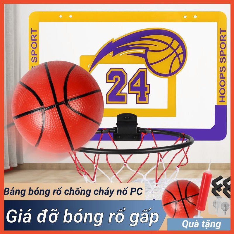 Vành bóng rổ Bảng Chơi Bóng Rổ Mini Trong Suốt Treo Cửa Không Cần Đục Lỗ Cho Trẻ em