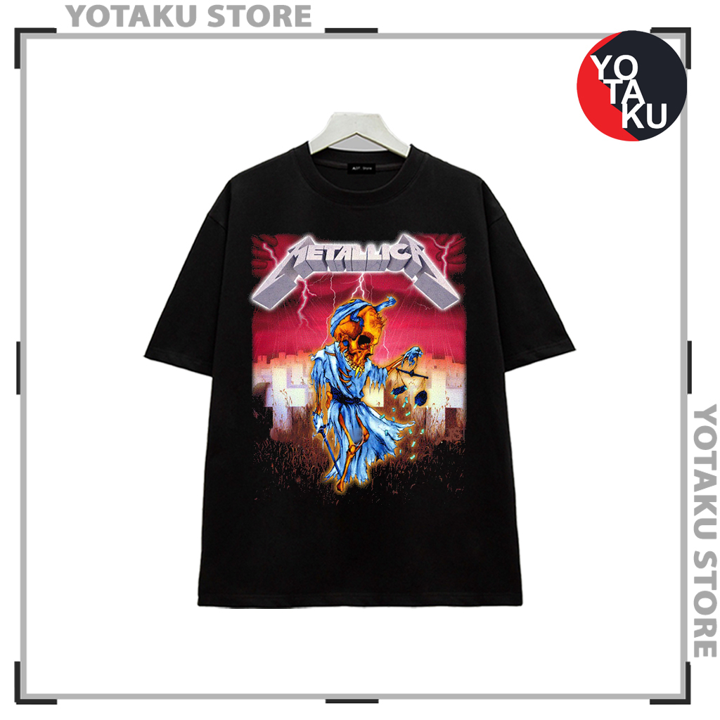 Áo metallica rock band tee Hipsterdad cotton 2c, áo phông rock tay lỡ dáng rộng, Áo thun rock metall