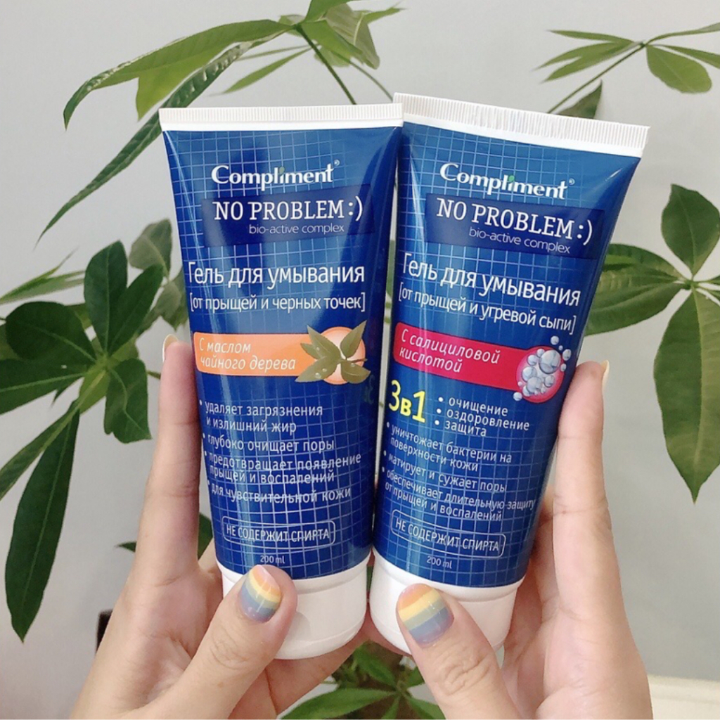 Gel Rửa Mặt Compliment No Problem Salicylic Acid giảm mụn & làm sạch sâu 200mL