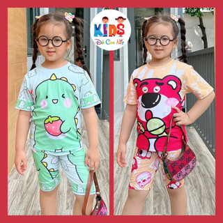 [10-21 KÝ] BỘ THUN LẠNH 3D BÉ GÁI - ĐỒ BỘ TRẺ EM