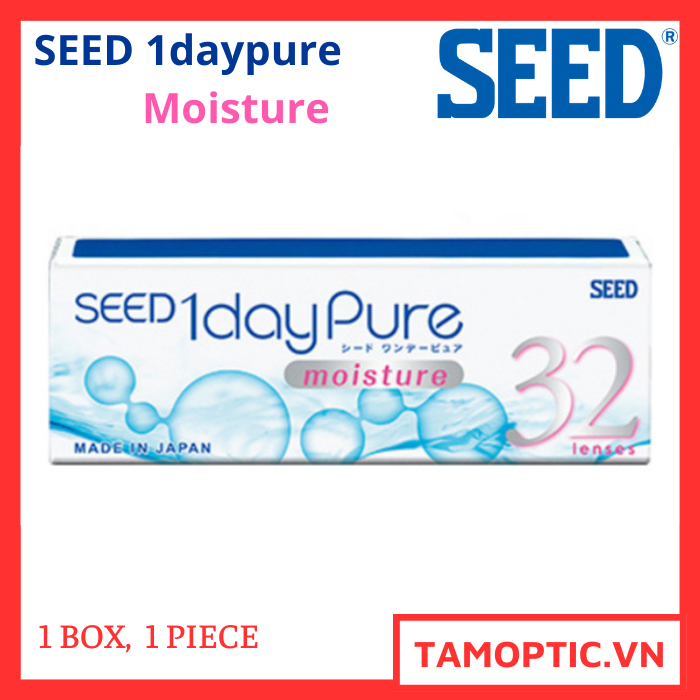 (1 piece) kính áp tròng 1 ngày SEED 1dayPure Moisture