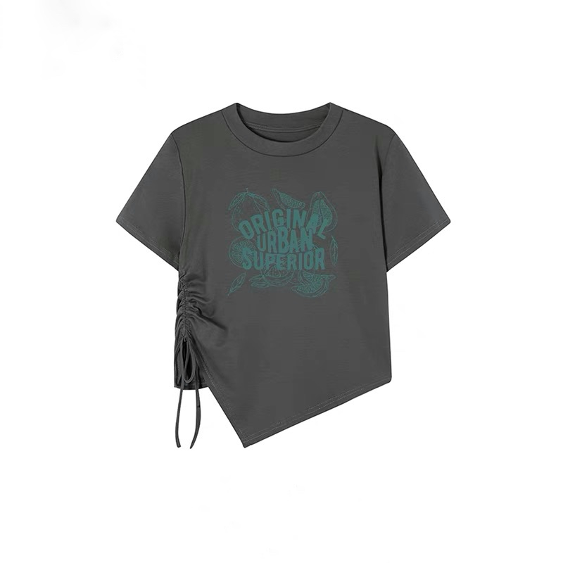 Áo croptop dây rút nữ, áo baby tee thun năng động thời trang MA065 | BigBuy360 - bigbuy360.vn