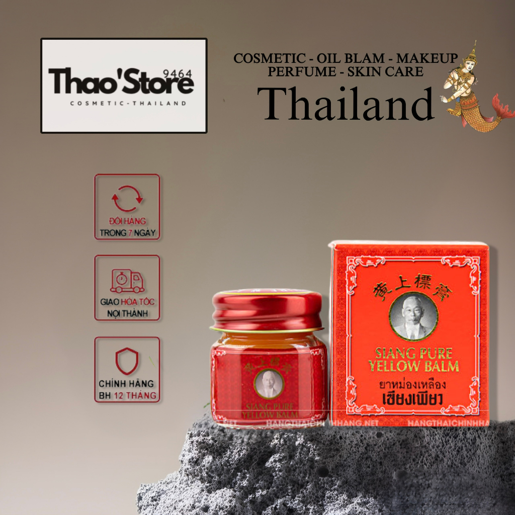 Dầu cù là ông già siang pure oil balm 12gr Thái Lan (chính hãng)