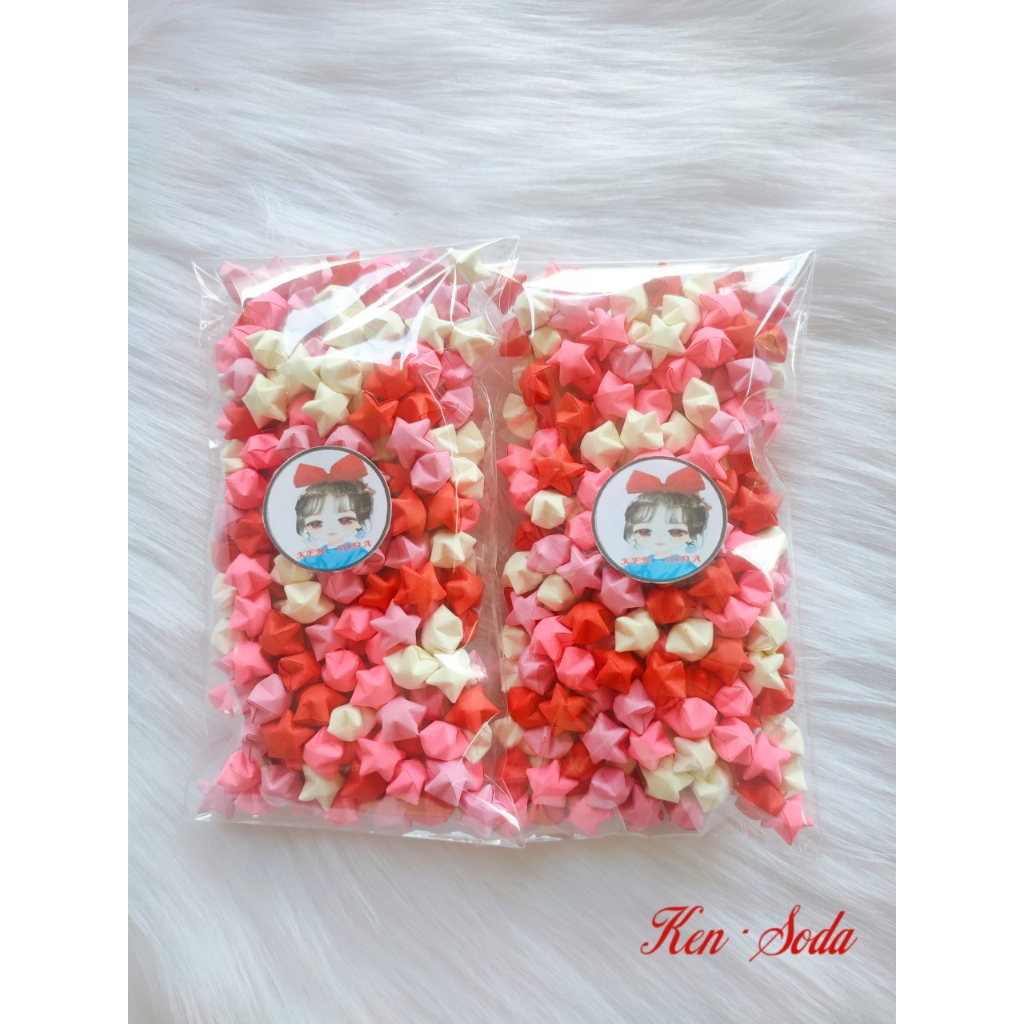 Set  100, set 250, set 500 ngôi sao giấy gấp sẳn