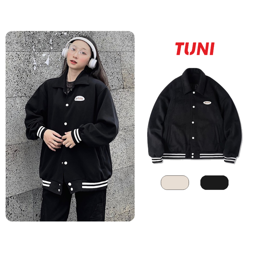 Áo khoác jacket IRU form rộng vải nỉ dày dặn phong cách ulzzang - Tuni Store