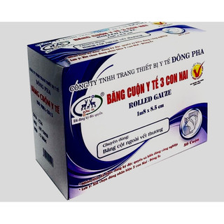 Gạc cuộn y tế, băng cuộn y tế 3 con nai 1m8 x 8.5cm