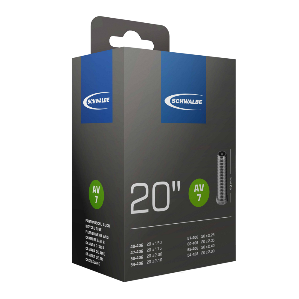 Ruột / Săm Xe Đạp SCHWALBE 20” AV7 (40mm) Van Mỹ