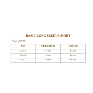BASIC LONG SLEEVE SHIRT ( BLACK ) - ÁO SƠ MI TAY DÀI