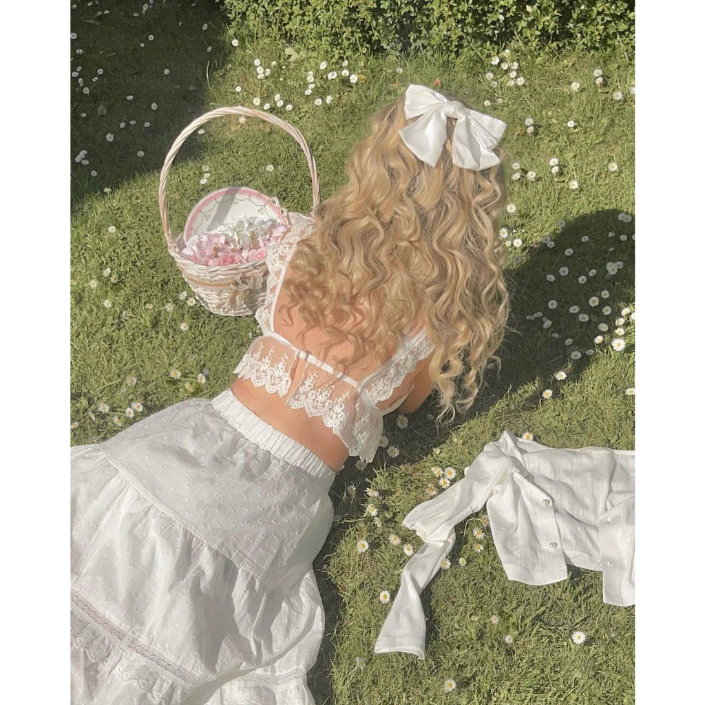 Cornpink House *ೃ 𝑨𝒍𝒍𝒊 | Đồ lót nữ phong cách nàng thơ ren thêu cao cấp | Áo ngực nữ không gọng có mút | Quần lọt khe