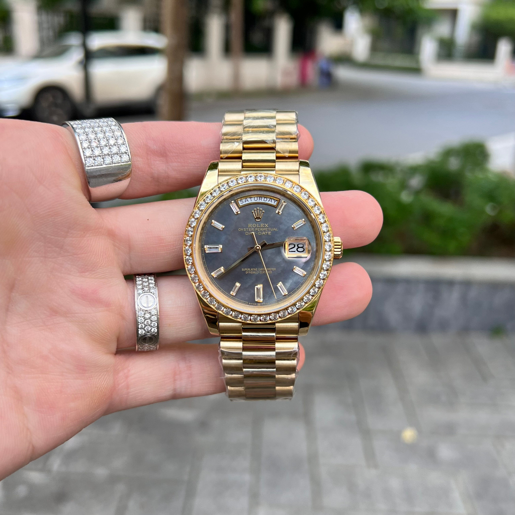 Đồng hồ nam RoIex PerptuaI Date Day VN xà cừ tím 40mm- Thép 904L-Máy EAT 3255- CHỐNG NƯỚC- BẢO HÀNH3n