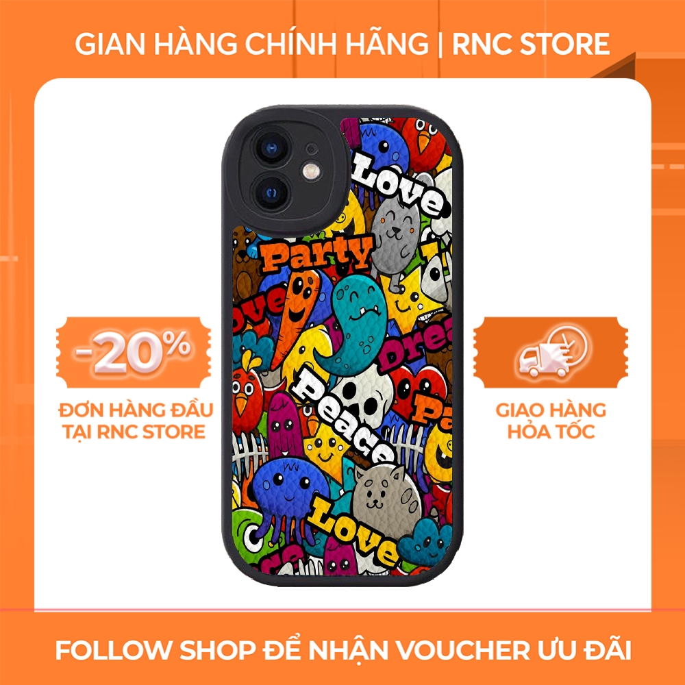 Ốp lưng Iphone XS/11 Pro/12 Pro/14 Pro Max/13/...dẻo đen vân da viền bảo vệ camera hình Party