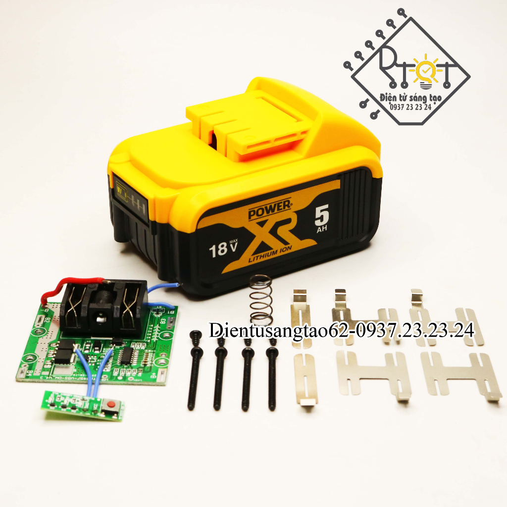 Combo vỏ mạch Dewalt Trung Quốc chân ngắn 5S2P có tem