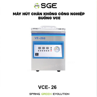 Máy Hút Chân Không Buồng Công Nghiệp SGE VCE26 Hàn Hút Mọi Thực Phẩm - Tặng Túi Hút Chân Không
