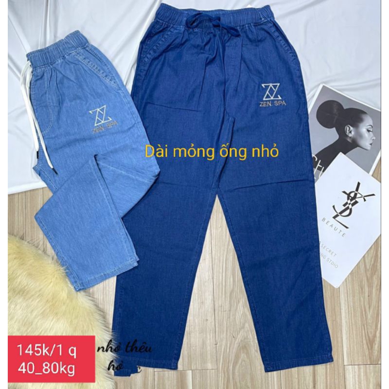 Quần jean dài giấy lụa