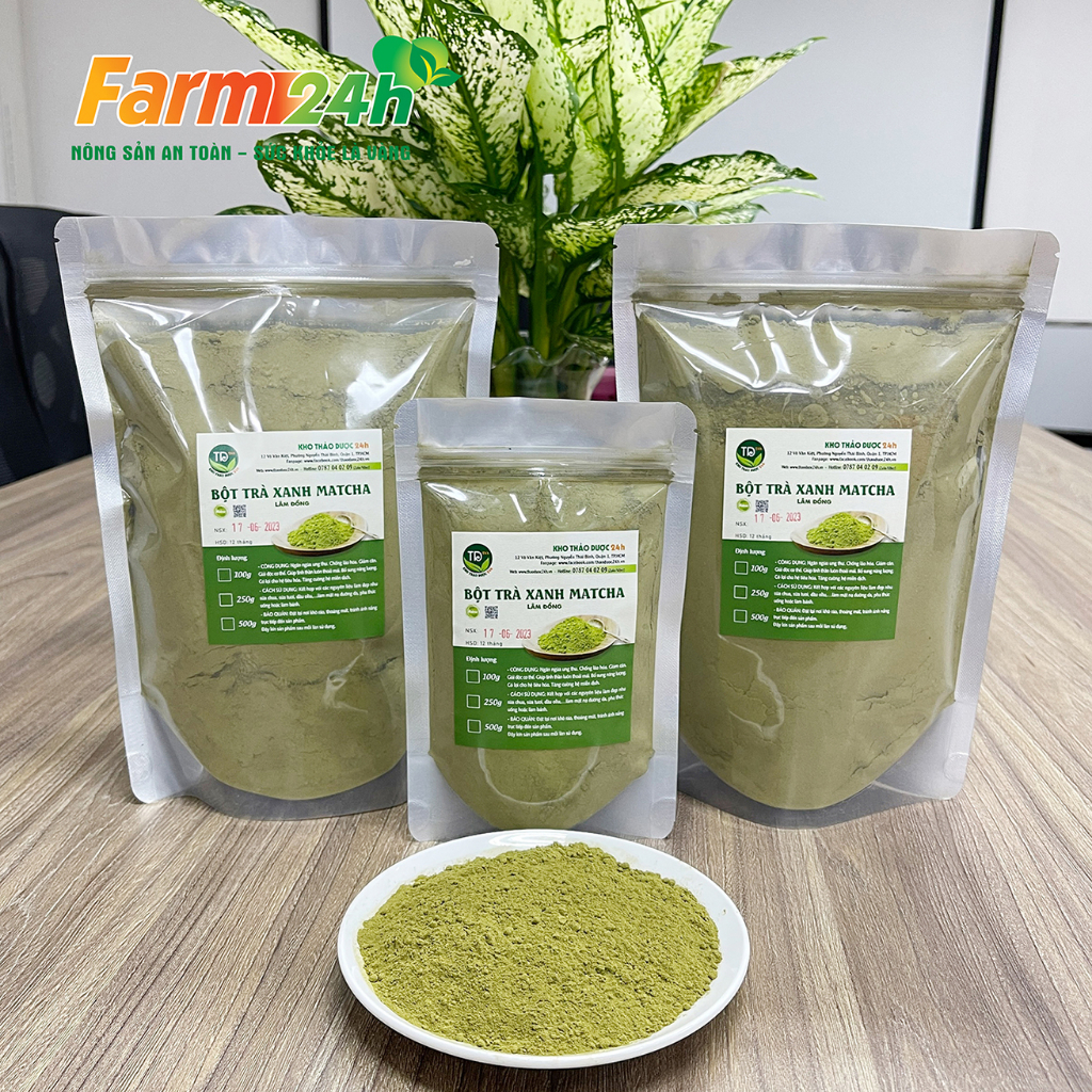 Bột trà xanh matcha nguyên chất đắp mặt làm đẹp da, pha chế đồ uống, làm bánh rất thơm ngon | Fam24h